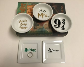 Harry Potter ring dish 3.5 inch round dish or 4inch square dish engagement gift