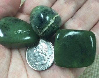 Jade Nephrite Tumbled Vibrant