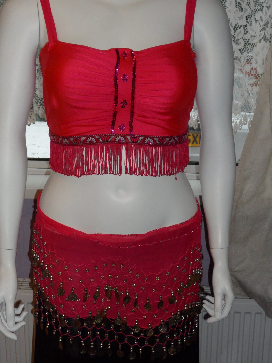 Plus size Fringed Belly Dance Top Size 22/24 by TigheClothing