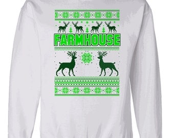 Farmhouse Ugly Christmas Sweater Crewneck