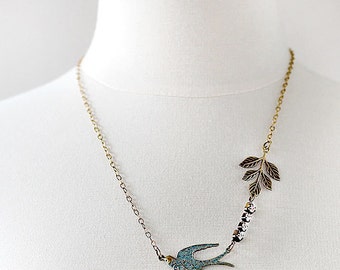 Bird Necklace - Necklace for Bridesmaids - Mother of Bride Necklace - Necklace for Girlfriend - Best Friend Necklace - Wife Gift
