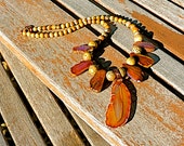 Copper & Brown Agate Druzy Slice Necklace, statement necklace, geode slice necklace, stone, neutral , copper, gift for mom, fall necklace, Copper & Brown Agate Druzy Slice Necklace, statement necklace, geode slice necklace, stone, neutral , copper, gift for mom, fall necklace,