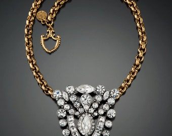 Vintage Art Deco Fur Clip Necklace