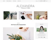 Alexandra Wordpress theme - Feminine wordpress theme - Responsive WordPress Theme - Blog template - Fashion template - Wordpress blog theme