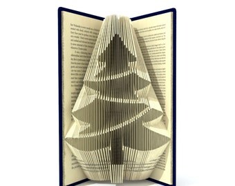 Book folding pattern - CHRISTMAS TREE - 212 folds + Tutorial with Simple pattern - Heart - FL0101