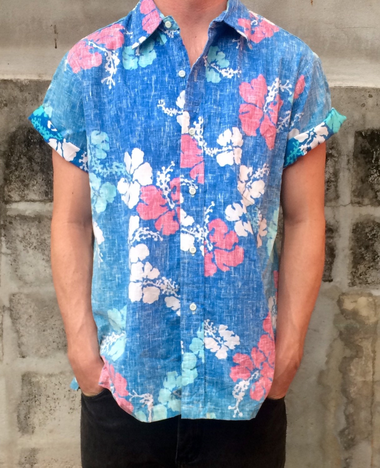 70s Kahala Shirt // Vintage Hawaiian Shirt // Vintage Button