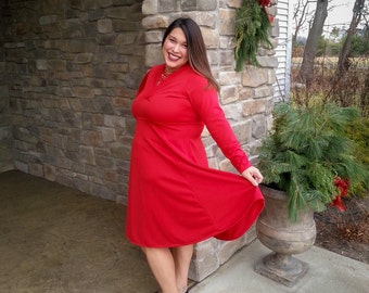 Plus size dress sewing patterns|Dress PDF pattern|Plus size jersey dress PDF sewing pattern for curvy women|Womens plus size sewing patterns