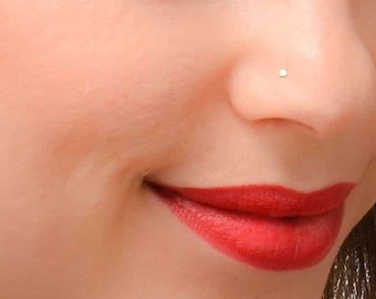 Tiny Nose Stud, Gold Nose Stud, Nose Stud, Tiny Nose Piercing, Simple Nose Stud, Dainty Nose Stud