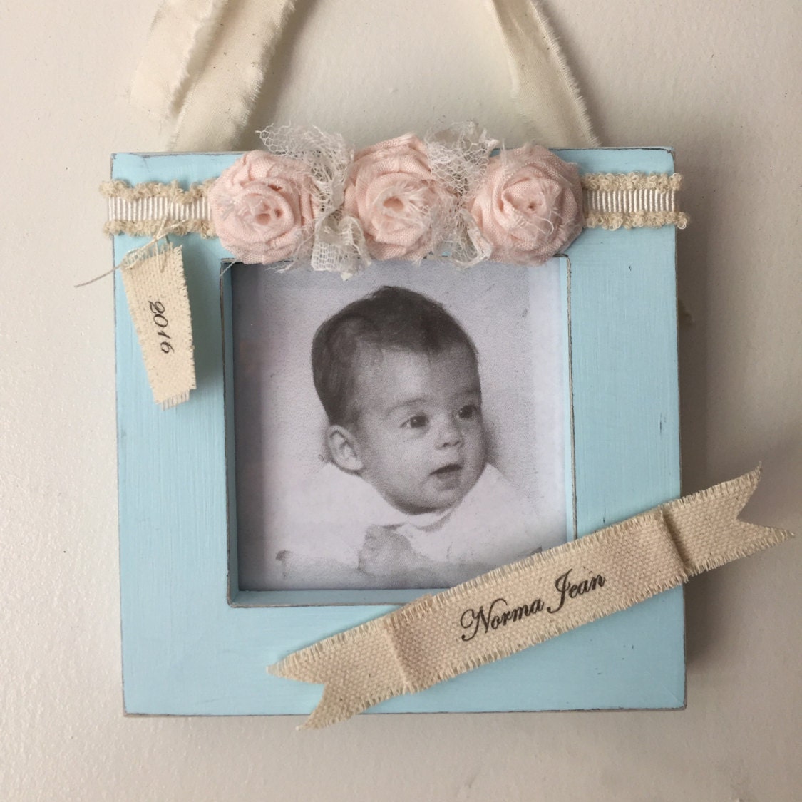 Personalized Baby Frame Personalized Baby Girl Frame Shabby