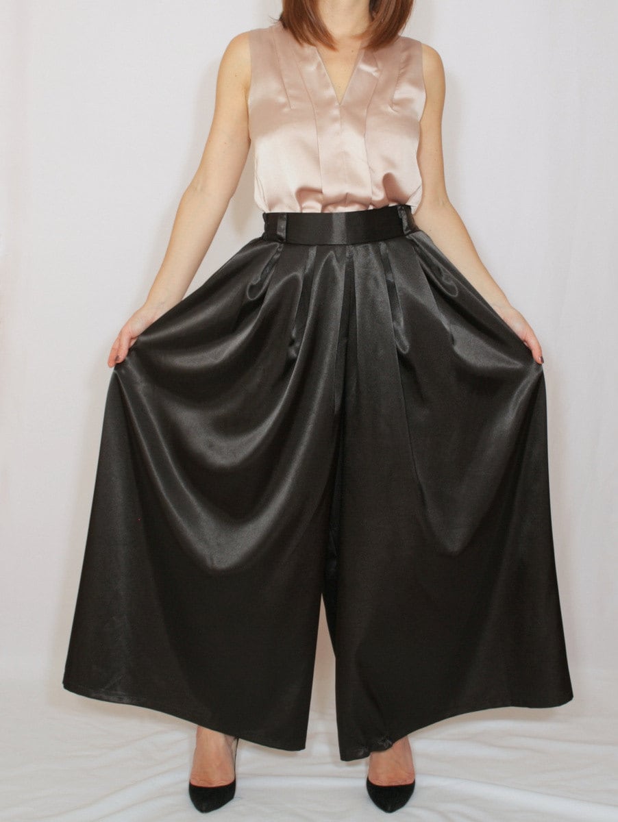 palazzo jean trousers