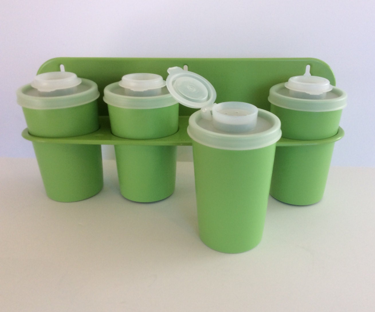 Tupperware Spice Rack Spice Canisters with Wall Hanger