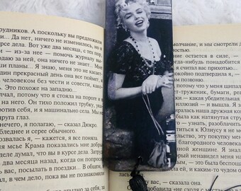 Mothers day gift for Mom Wooden bookmark Marilyn Monroe Decoupage bookmark Actors 60 Wood planner clip Page marker Book mark Teacher gift