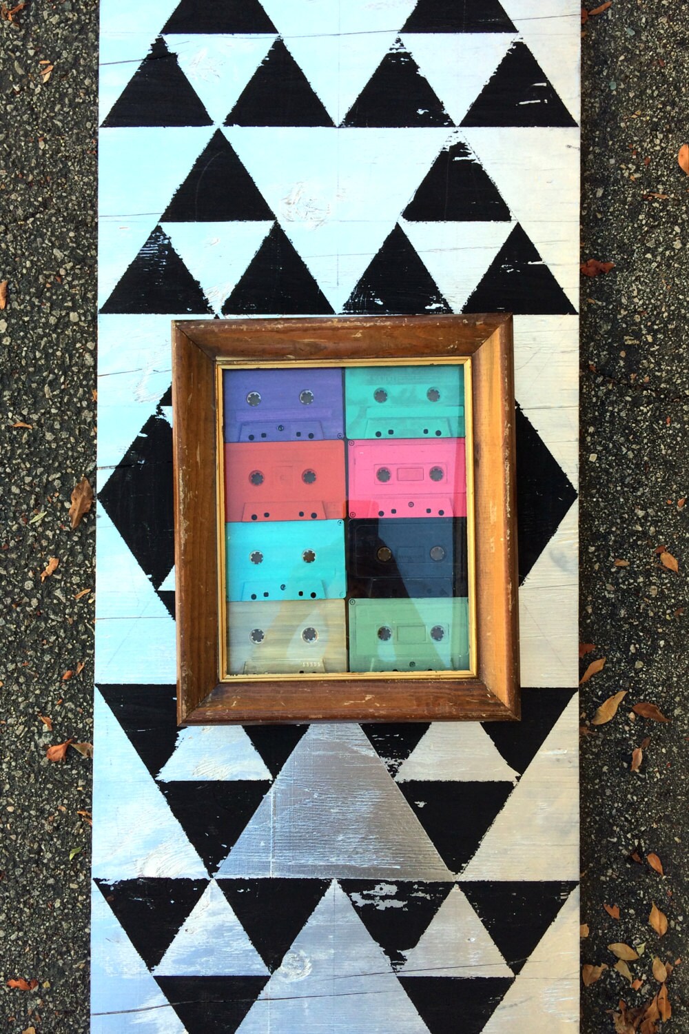 Rustic Vintage Wood & Gold Metal Vintage Frame // by LEAHcastelein