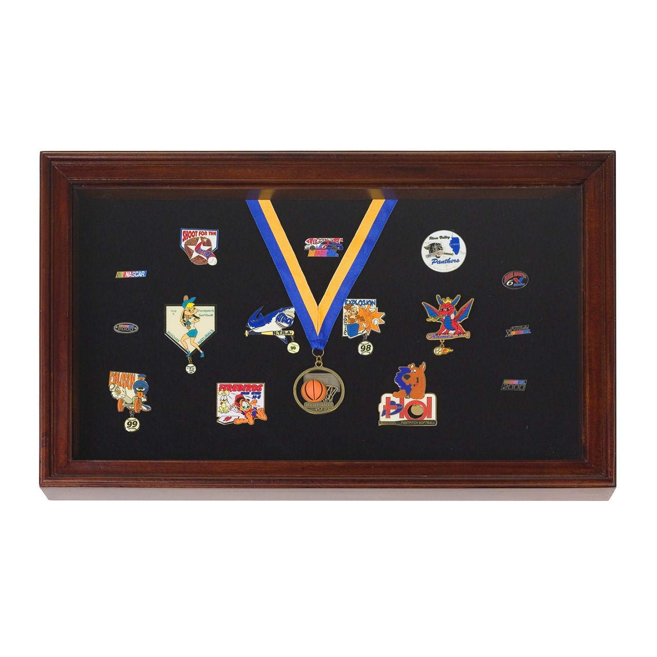 Display Case / Shadowbox for Pins Medals Badges