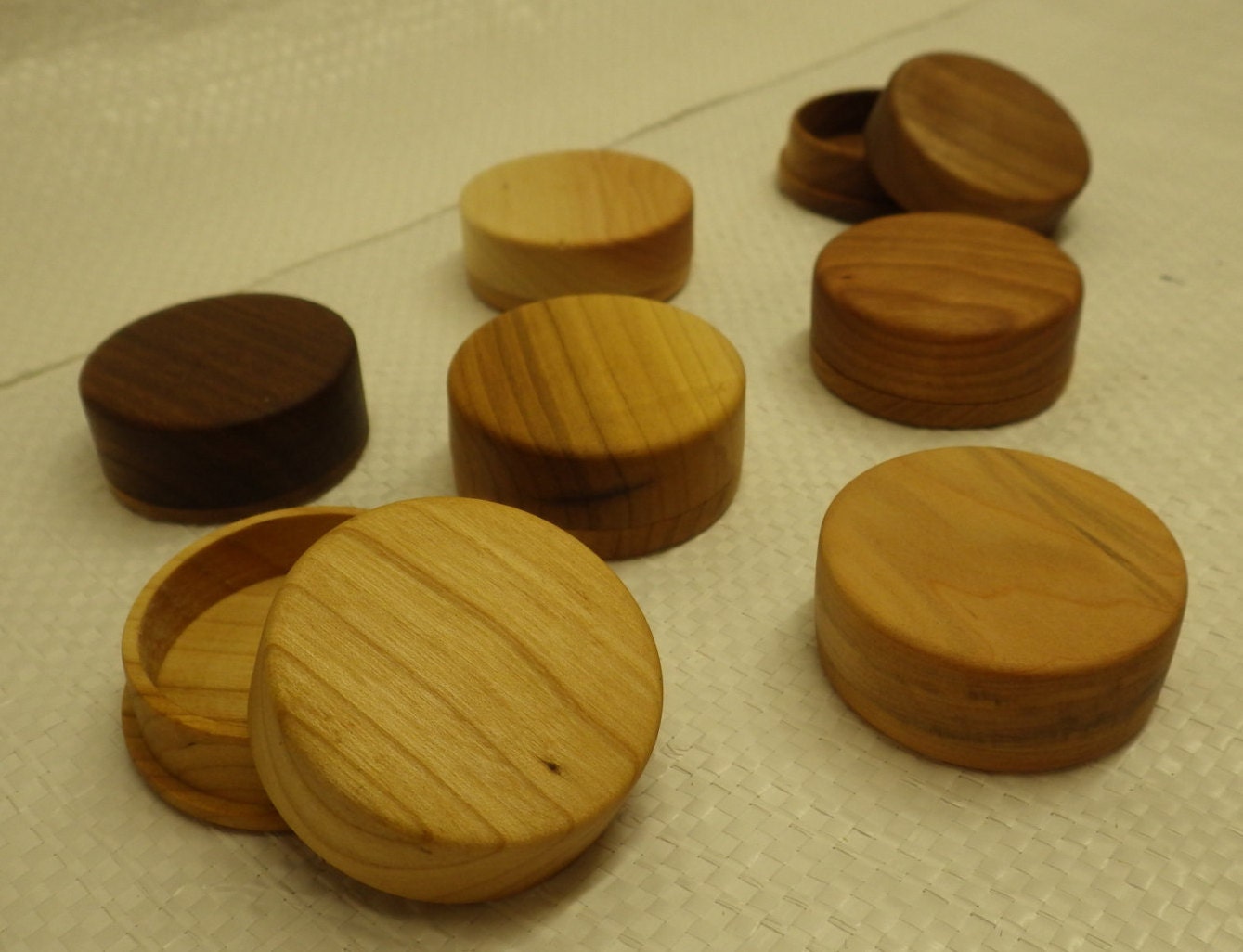 Handturned Wooden pill boxes not all pictured