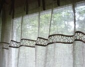 Airy Linen curtain panels linen curtains with lace and ties curtains french cottage style ORIGINAL DESIGN by Luxoteks Airy Linen curtain panels linen curtains with lace and ties curtains french cottage style ORIGINAL DESIGN by Luxoteks