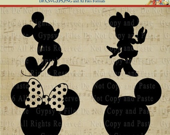 Mickey Mouse SVG, Minnie Mouse, Mouse Ears, Monogram, Studio 3, Vector, Cutting file, Pattern, png, svg,ai,eps, dxf