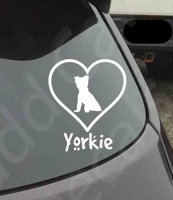 Love Your Yorkie Decal Car Window Dog Breed by MaddCaveDecals