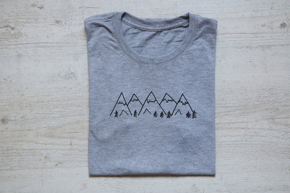 Mountains tee t-shirt shirt adult unisex soft tri-blend