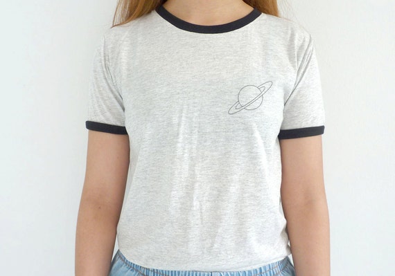 Saturn Shirt Tumblr T Shirt Graphic Tee Grunge by JollyPearShop