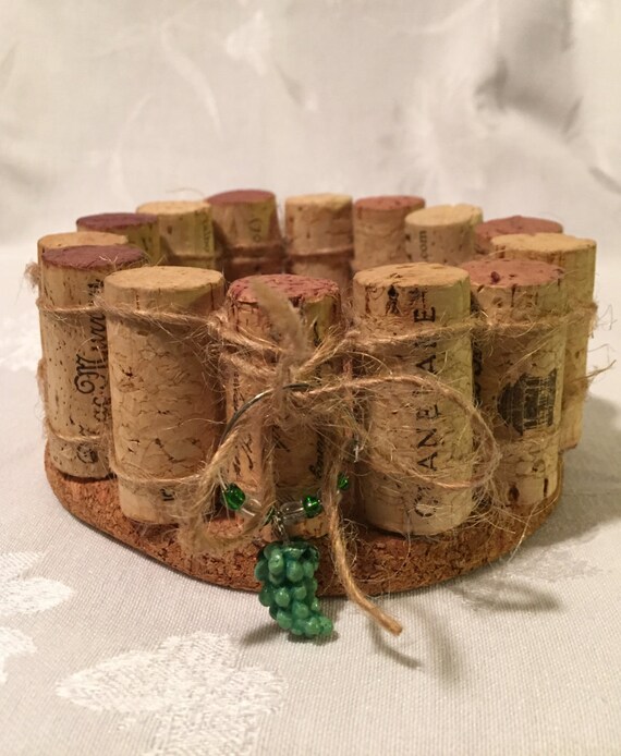 Handmade cork wine holder