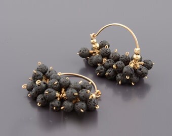 Lava Stone Earrings , Black Earrings, Stone Earrings, Black Lava Earrings, Lava Jewelry, Lava Rock