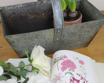 Vintage Galvanized Metal Garden Trug/Container/Metal Trug/Garden/Gardening/ SALE