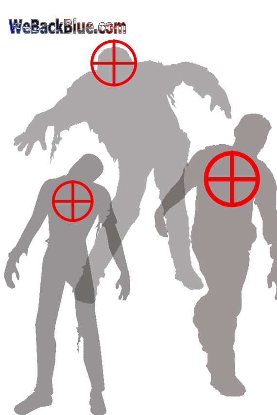 Items similar to Zombie Shooting Targets. 11" x 17" Rifle, Pistol, Air