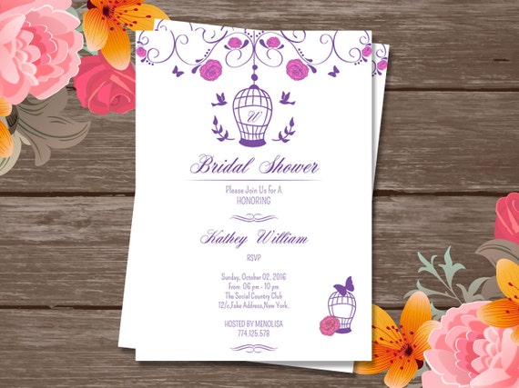 Bridal Shower Invitation Template Printable Bridal Shower Bridal Shower Invitation Templates Microsoft Word