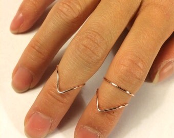 3 Midi Rings Gold /Silver /Rose Gold Set of 3 Above Knuckle
