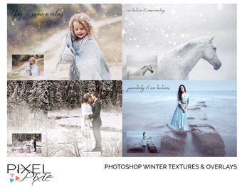 SALE, Winter Photoshop Overlays & Textures Pack, Digital Backdrop, Photoshop Overlays, Snow Overlays, Ice Textures, Fog Overlays