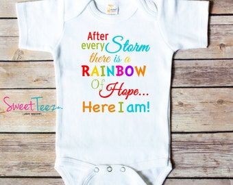 Rainbow Baby Bodysuit After Every Storm Rainbow Hope Baby Bodysuit