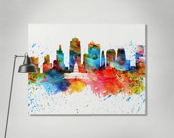 Kansas City Wall Art kansas city painting | etsy Kansas City Wall Art kansas city painting | etsy