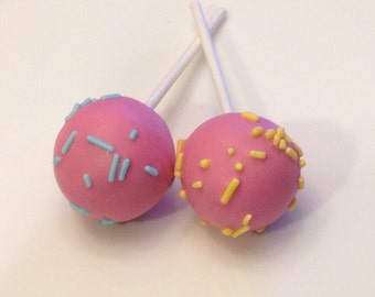 GLUTEN FREE Cake Pops Gourmet Solid Color Birthday Sprinkle Cakepops Made to Order High Quality Ingredients
