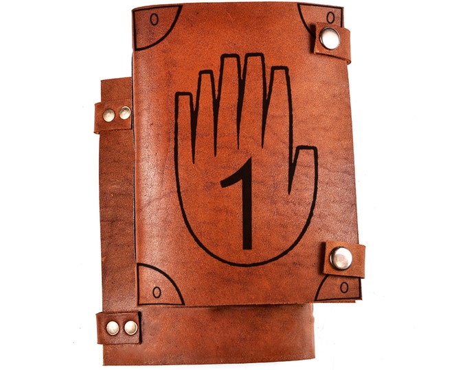 Gravity falls journal - gravity falls diary - sketchbook - notebook - gift journal - leather journal