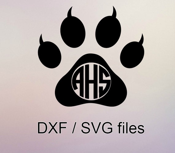 Download Paw Monogram SVG instant download Cutting In Silhouette svg