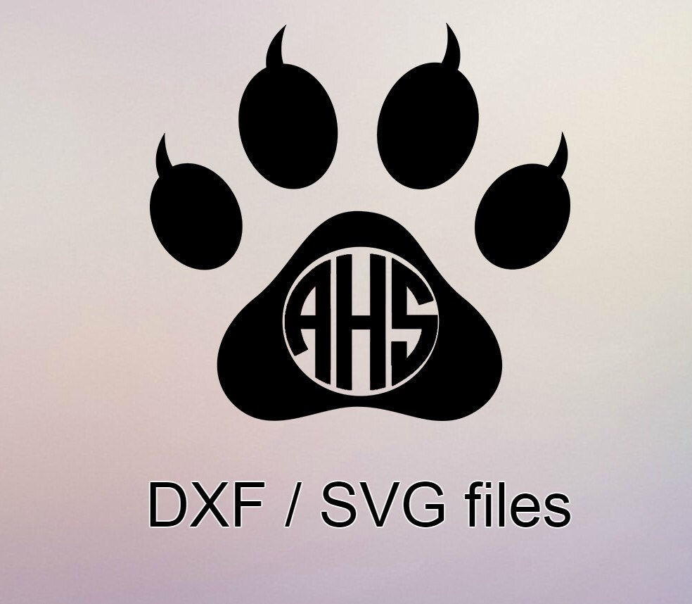 Download Paw Monogram SVG , instant download Cutting In Silhouette ...