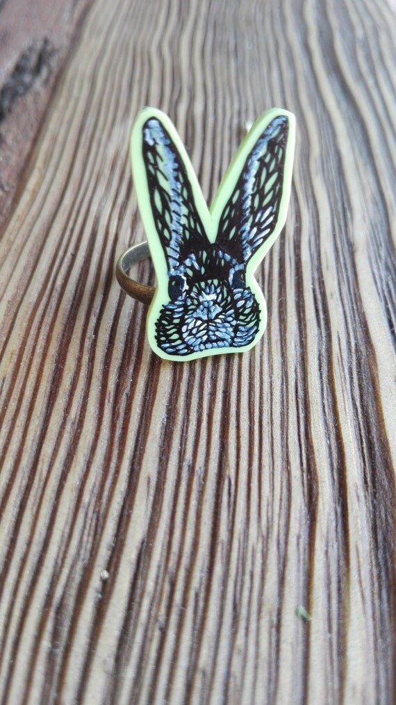 Bunny ring/ rabbit ring / animal ring/ bronze by