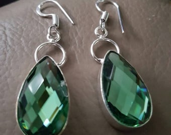 Green Mystic Quartz Earrings !