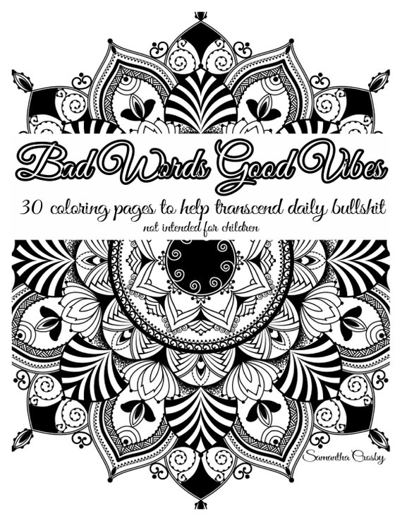 Adult Coloring Book Coloring Book Swear Word Coloring Book