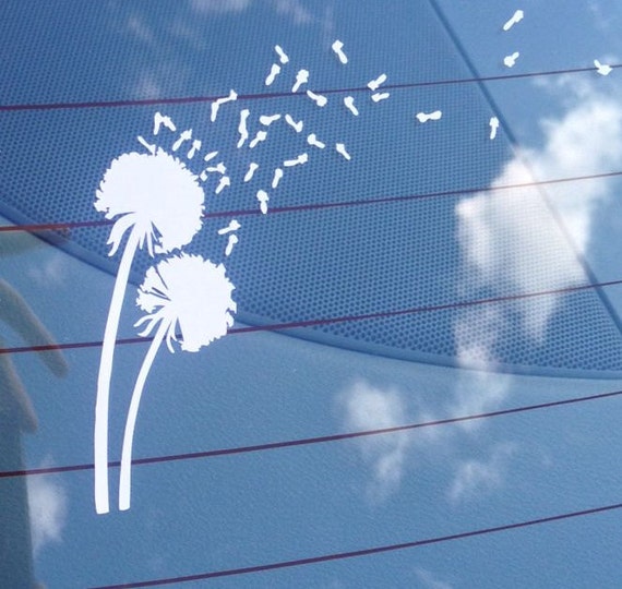 Car Decal Hippie Dandelion by BohoBlueberry on Etsy