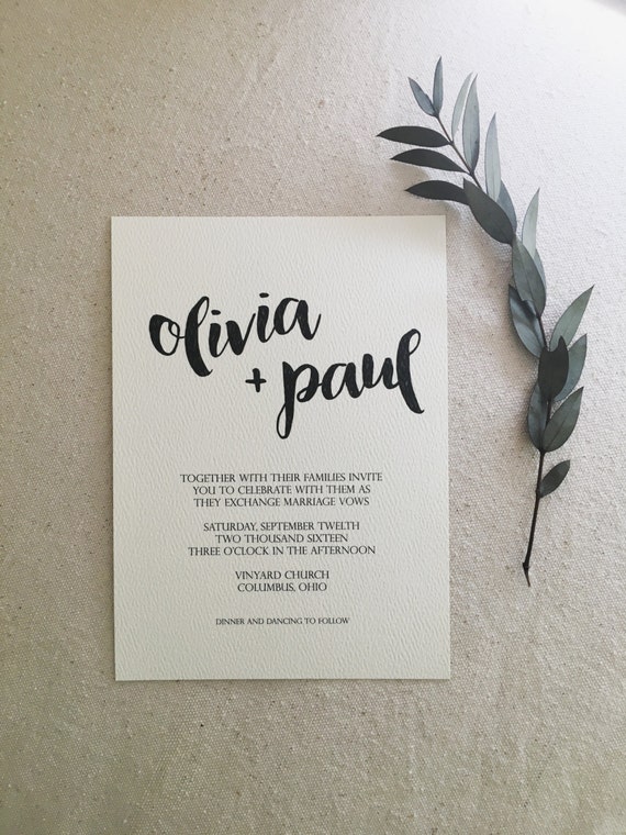 Minimalist Wedding Invitations 8