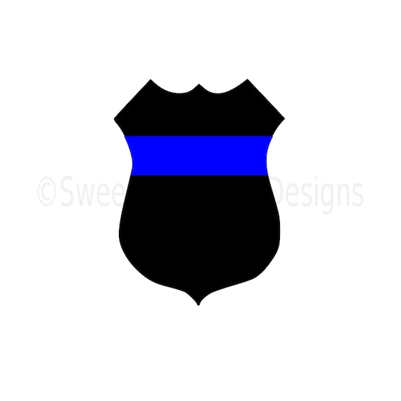 Download Police badge thin blue line SVG instant download design for