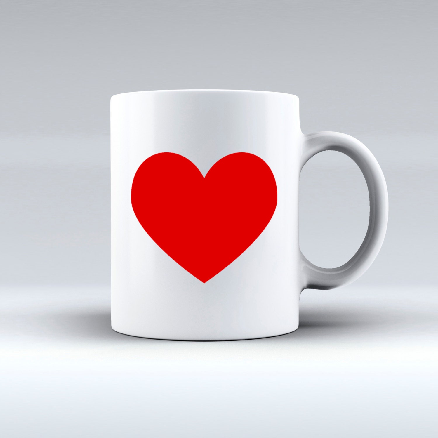 Bold Red Heart Mug Cute Mugs Contemporary by cutemugsandthings