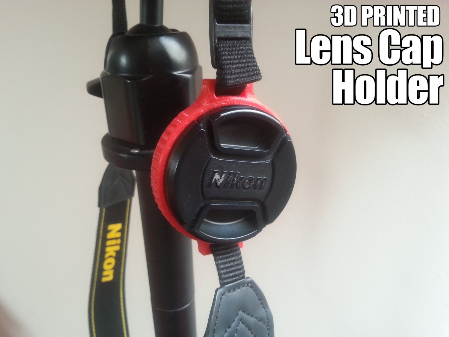 Lens Cap Holder 3D Printed SLR Cover Keeper for Canon Nikon