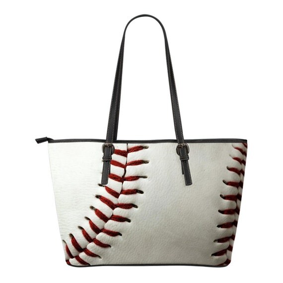 Baseball Small Premium Leather Tote Bag