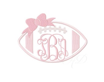 Football Bow Applique Embroidery Design Girl Sorority Embroidery Fill Stitch Embroidery Font Instant download BX 4x4 5x7 6x10 PES
