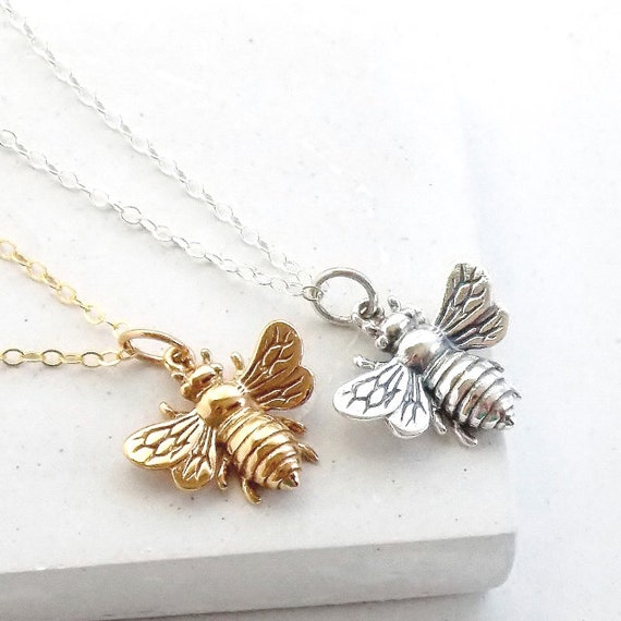 Large Bee Necklace Queen Bee Necklace Layering Necklace