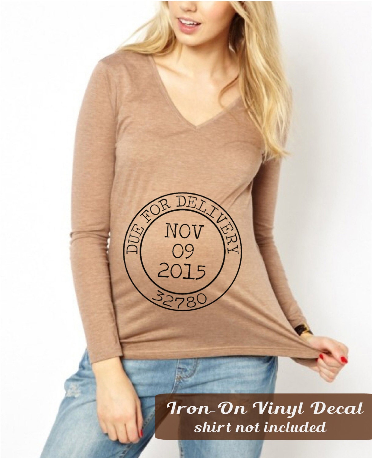 Custom Maternity Shirt Vinyl Decal Maternity Clothes