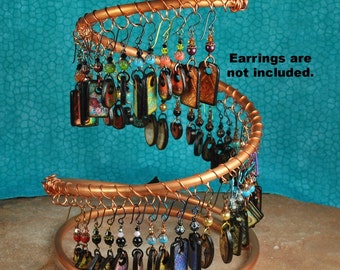 Copper Earring Holder, Earring Display, Jewelry Display C200 by CC Design